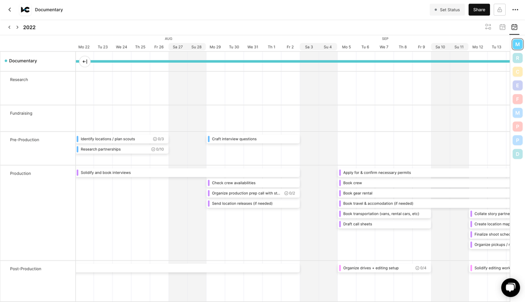 Animation Production Schedule Template | Assemble Animation Production Schedule Template | Assemble